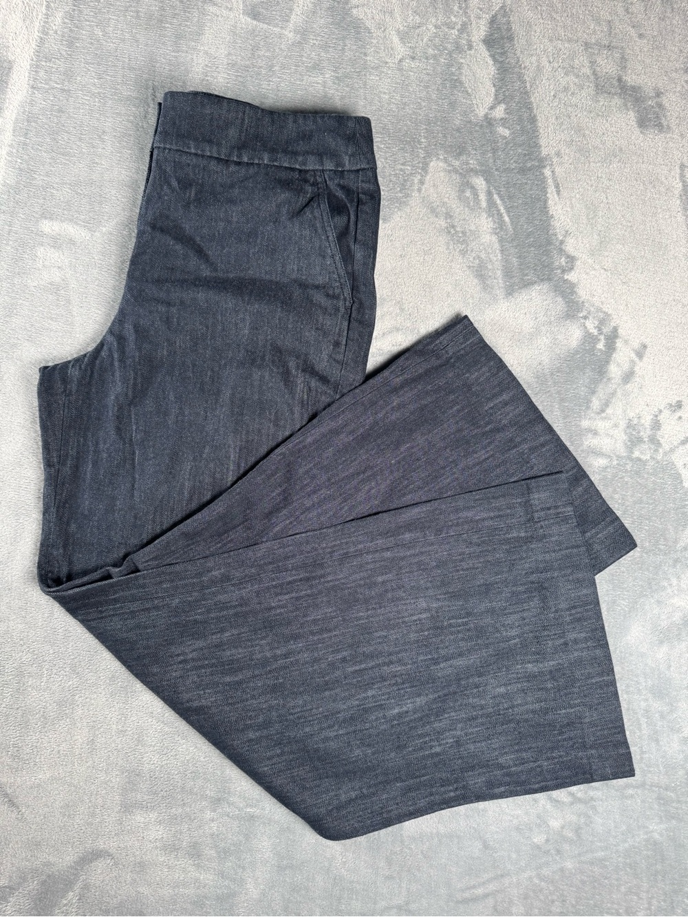 Talbots Refined Denim Wide Leg Pants High Waist Dark Wash Trouser Women’s Size 8 - Picture 5 of 7